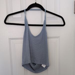 Cider Light Blue Ribbed Camisole Tank